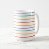 Mug Bandes pastel. (Devant droit)