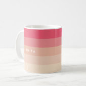 Mug Bandes pastel roses (Devant gauche)