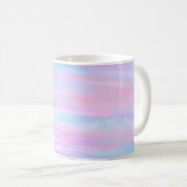 Mug Bandes Peintes Turquoise Rose violet (Devant droit)