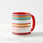 Mug Bandes personnalisées (Devant droit)