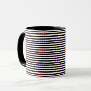Mug Bandes pois formes géométriques art motif