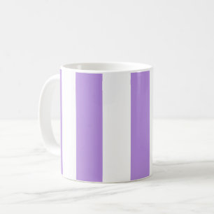 Mug Bandes pourpres, Blancs, Motif rayé