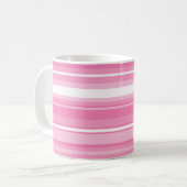 Mug Bandes rose monogramme (Devant gauche)