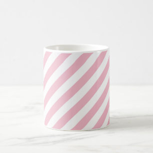 Mug Bandes roses et blanches