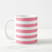 Mug Bandes roses et blanches douces (Gauche)