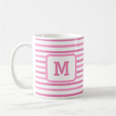 Mug Bandes roses mignonnes Personnalisées Une seule et (Gauche)