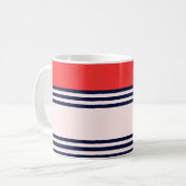 Mug Bandes rouges et noires (Devant gauche)