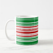 Mug Bandes rouges et vertes (Gauche)