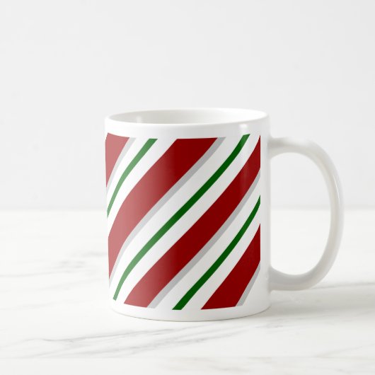 Mug Bandes rouges et vertes (Droite)