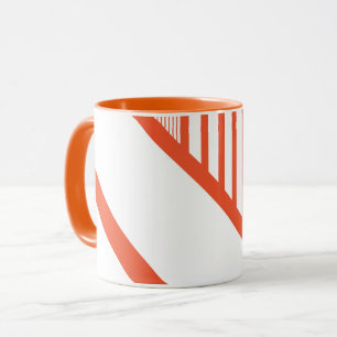 Mug Bandes triangulaires - Orange et Blanc