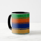 Mug Bandes tricotées colorées (Devant gauche)