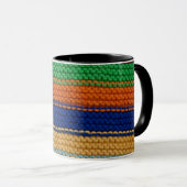 Mug Bandes tricotées colorées (Devant droit)