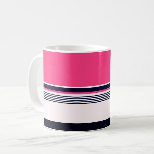 Mug Bandes Uniformes roses (Devant gauche)