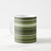 Mug Bandes vert olive (Devant gauche)