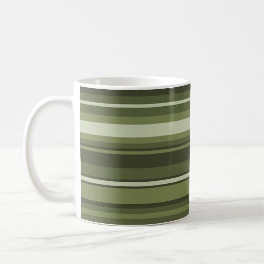 Mug Bandes vert olive (Gauche)