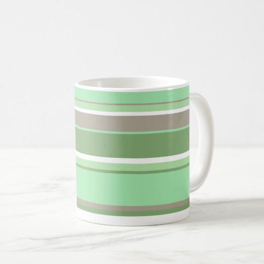 Mug Bandes vert pâle (Devant droit)