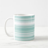 Mug Bandes vertes de menthe monogramme (Gauche)