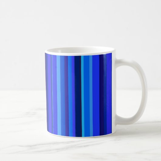 Mug Bandes verticales bleues (Droite)