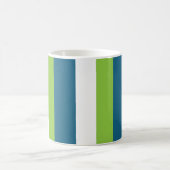 Mug Bandes verticales bleues blanches vertes (Centre)