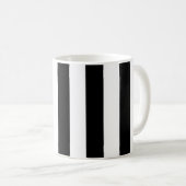 Mug Bandes Verticales Chic Noir Et Blanc Gratté (Devant droit)