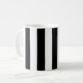 Mug Bandes Verticales Chic Noir Et Blanc Gratté (Devant gauche)