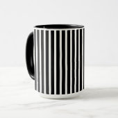 Mug Bandes verticales en noir et blanc (Devant gauche)