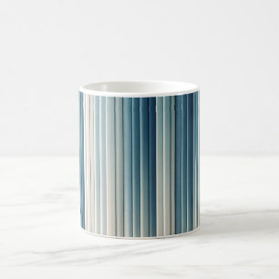 Mug Bandes verticales minimalistes - Nuances de Bl