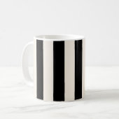 Mug Bandes Verticales Noir Et Crème Blanc Gratté (Devant gauche)