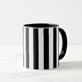 Mug Bandes verticales noires et blanches (Devant droit)