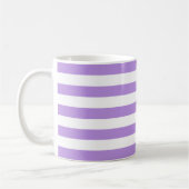 Mug Bandes Violettes, Motif Gratté, Lignes, Votre Nom (Gauche)