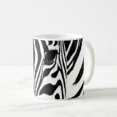 Mug Bandes Zèbre abstraites modernes en noir et blanc (Devant droit)