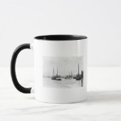 Mug Bandon, Oregon Vue sur le front de mer du port (Gauche)