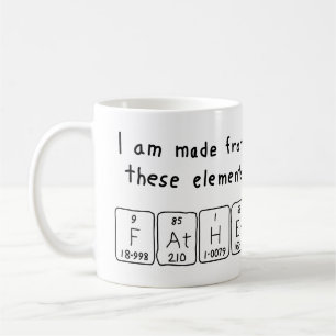 Mug Bang de nom de table périodique père