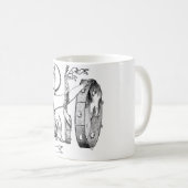 Mug banjo épelé avec banjos illustration art (Devant droit)