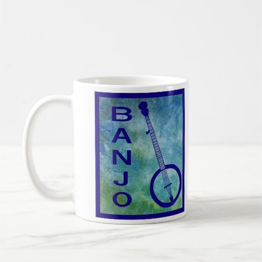 Mug Banjo sur le bleu (Gauche)