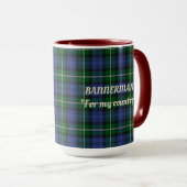 Mug Bannerman Clan Badge & Tartan (Devant droit)