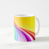 Mug Bannière Arrière - plan orange de conception abstr (Devant droit)