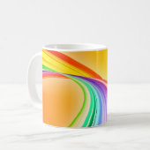 Mug Bannière Arrière - plan orange de conception abstr (Devant gauche)