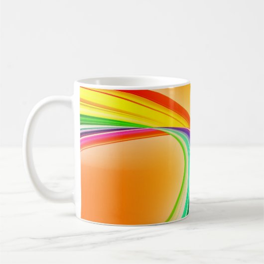 Mug Bannière Arrière - plan orange de conception abstr (Gauche)