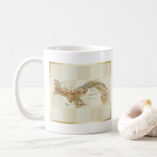 Mug Bannière + Carte du Panama (Avec donut)