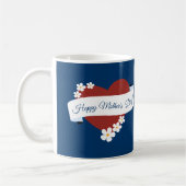 Mug Bannière Code QR Bonne Fête des Mères Red Heart (Gauche)