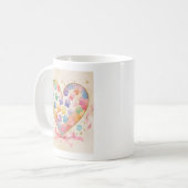 Mug Bannière Coeur Empreinte de patte - Pet Love Wall  (Devant gauche)