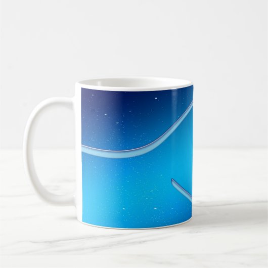 Mug Bannière de Blue Background (Gauche)