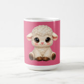 Mug Bannière de conception de dessin animé d'agneau so (Centre)