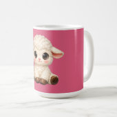 Mug Bannière de conception de dessin animé d'agneau so (Devant droit)