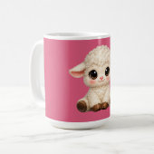 Mug Bannière de conception de dessin animé d'agneau so (Devant gauche)