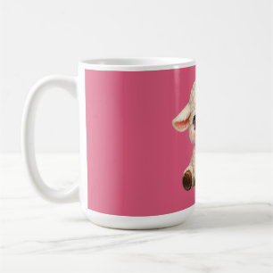 Mug Bannière de conception de dessin animé d'agneau so