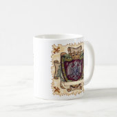 Mug Bannière de couronne Nom de famille d'aigle (Devant droit)