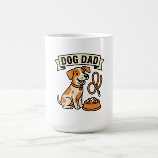 Mug Bannière de dessin animé Papa Chien