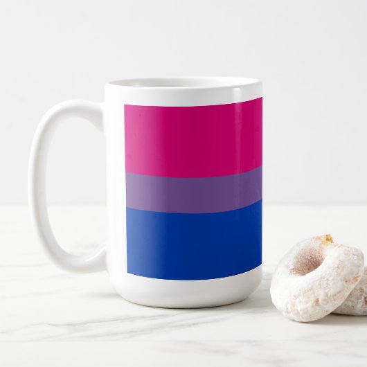 Mug Bannière de fierté bisexuelle (Avec donut)